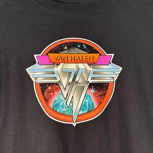Van Halen Vintage Band Tee Black Cotton 2XL Anvil